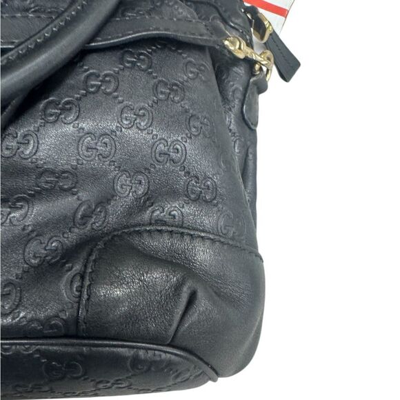 GUCCI Black Guccisima Leather Sukey 2way Satchel Bag Auth - Picture 8 of 16